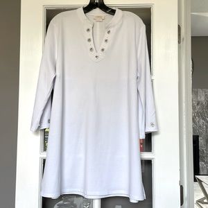TIA White Tunic Dress, Sz XL